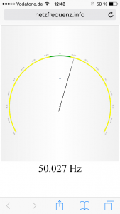 Netzfrequenzanzeige für Mobilgeräte